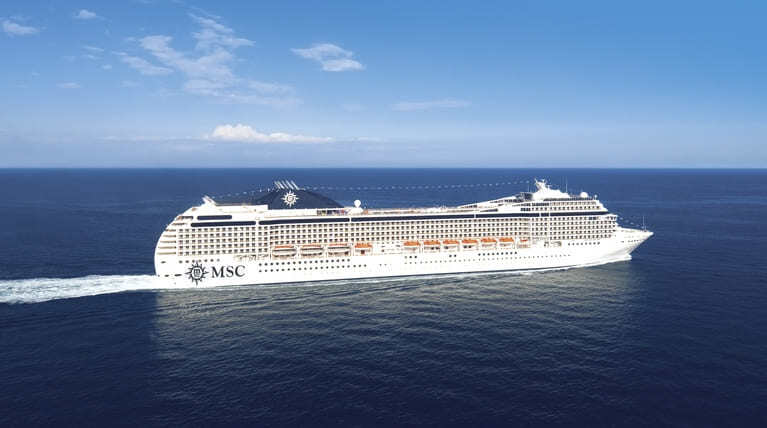 Picture of the MSC Musica cruising the open water